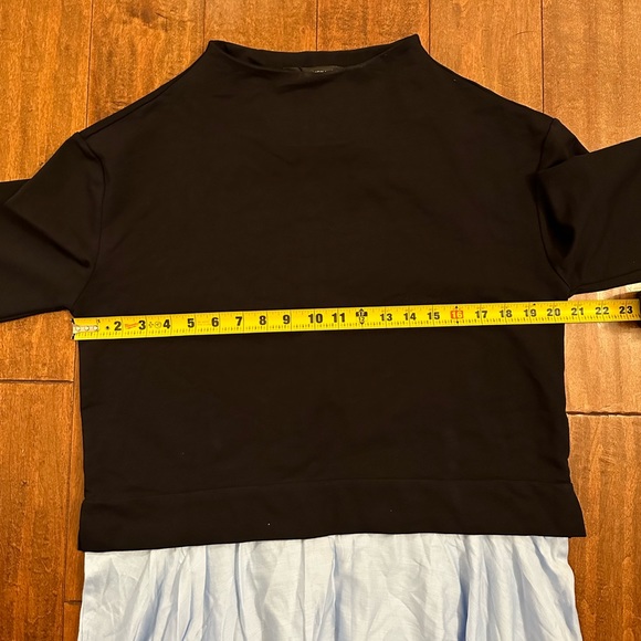 Zara Mock Neck Layered Shirt Dress Sz Small - Picture 5 of 10